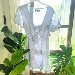 Lulu's Sea Day Light Blue Skater Dress, XS, NWT